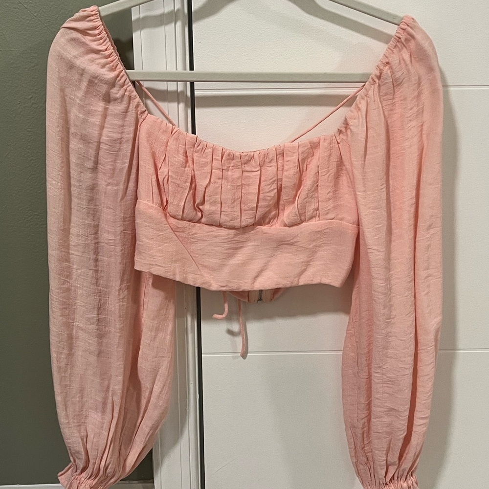 Princess Polly Blush Long Sleeve Blouse